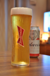 Budweiser Ice Cold Glass along with can glass