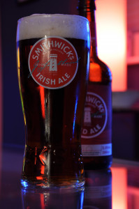 Smithwick's 50cl bottle in pint glass glass