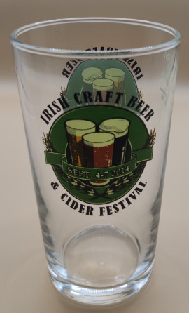 Irish Craft Beer & Cider Festival 2014 Half Pint Glass