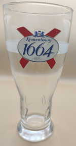 Kronenbourg 1664 2013 pint glass glass