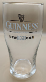Guinness New Bigger Can glass glass