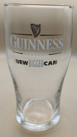 Guinness New Bigger Can glass
