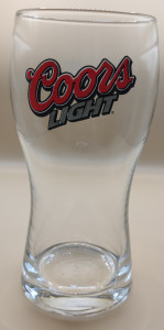 Coors Light 2006 pint glass glass