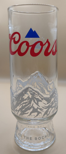 Coors Light mountains pint glass