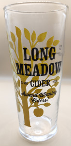 Long Meadow cider glass