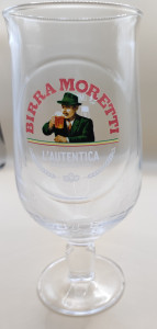 Birra Moretti 2021 chalice pint glass glass