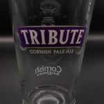 Tribute Cornish Pale Ale purple pint glass