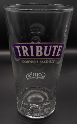 Tribute Cornish Pale Ale purple pint glass