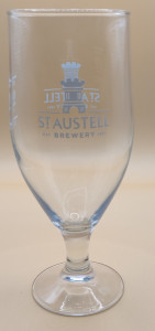 St. Austell chalice half pint glass glass