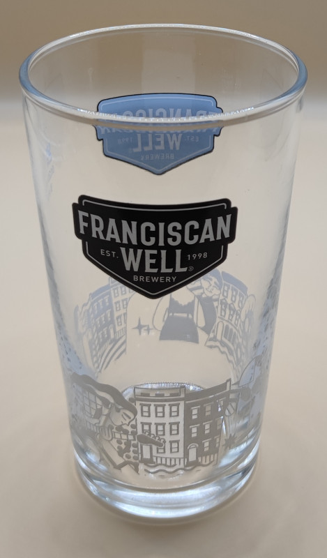 Franciscan Well 2022 half pint conical glass glass