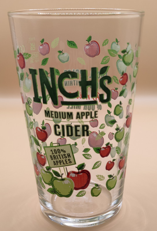 Inch's Media Apple Cider 2023 pint glass glass