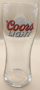 Coors Light 2016 pint glass glass
