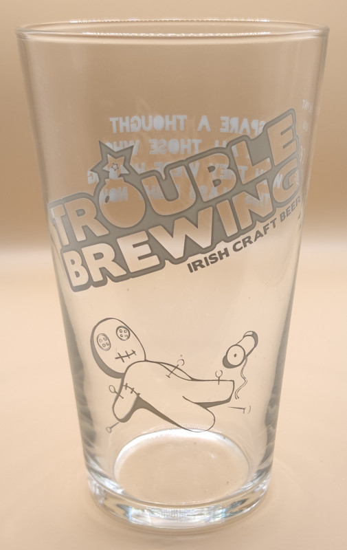 Trouble Brewing 2018 pint glass glass