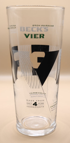 Beck's Vier conical 2019 pint glass