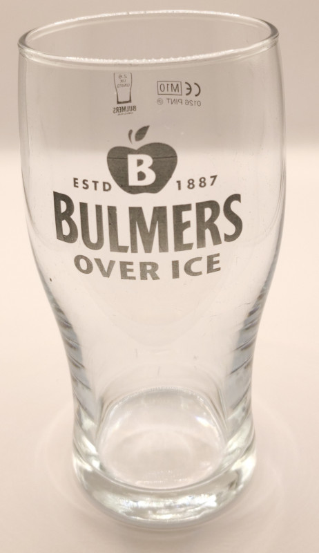Bulmers 2010 UK pint glass glass