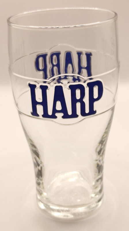 Harp 1990s pint glass glass