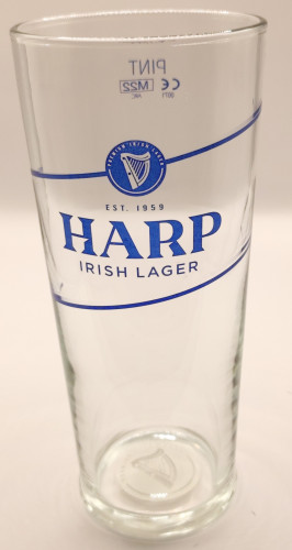 Harp Lager 2022 conical pint glass