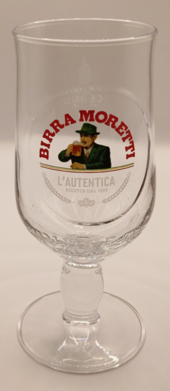 Birra Moretti 2021 half pint glass glass