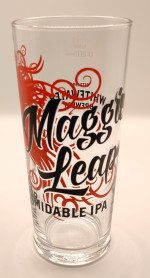 Maggie's Leap 2017 pint glass glass
