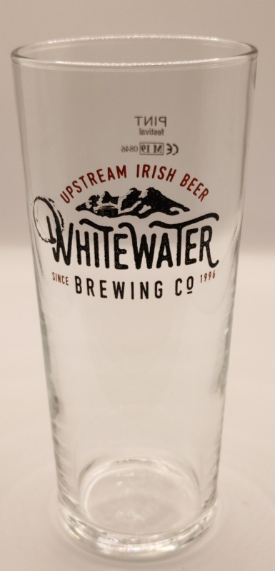 Whitewater conical 2019 pint glass glass