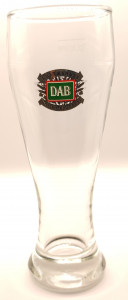 DAB pint glass glass