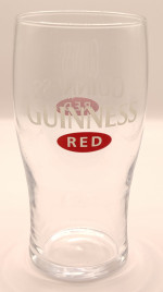 Guinness Red 2007 pint glass glass