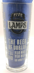 Five Lamps 2019 pint glass glass