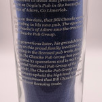 Bill Chawke's Legacy Lager 2019 pint glass glass