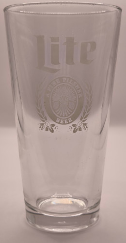 Miller Lite beer glass
