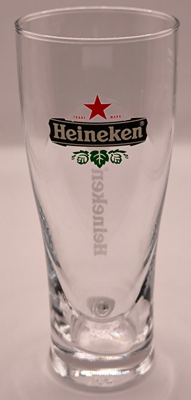 Heineken 2014 half pint glass glass