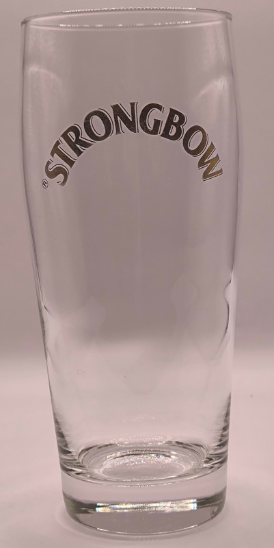 Strongbow pint glass glass