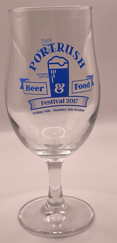 Portrush 2017 Beer & Food festival glass