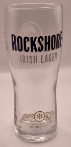 Rockshore Irish Lager 2018 pint glass glass