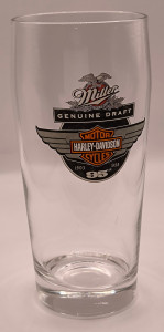 Miller Harley Davidson 1998 pint glass glass