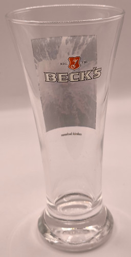 Beck's Roderick Buchanan half pint glass