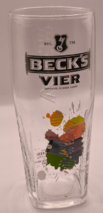 Beck's Vier Jiggery Pokery pint glass glass
