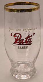 Patz Lager beer glass glass