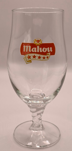 Mahou chalice beer glass
