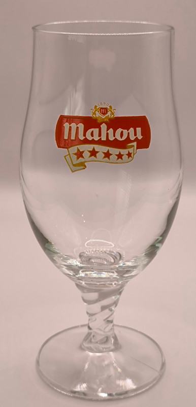 Mahou chalice beer glass glass