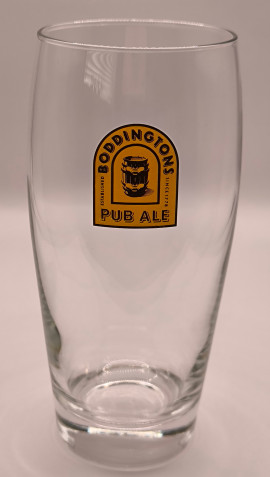 Boddington's ale pint glass