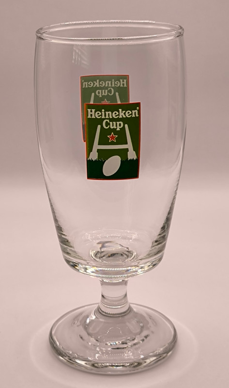 Heineken Rugby World Cup half pint glass glass