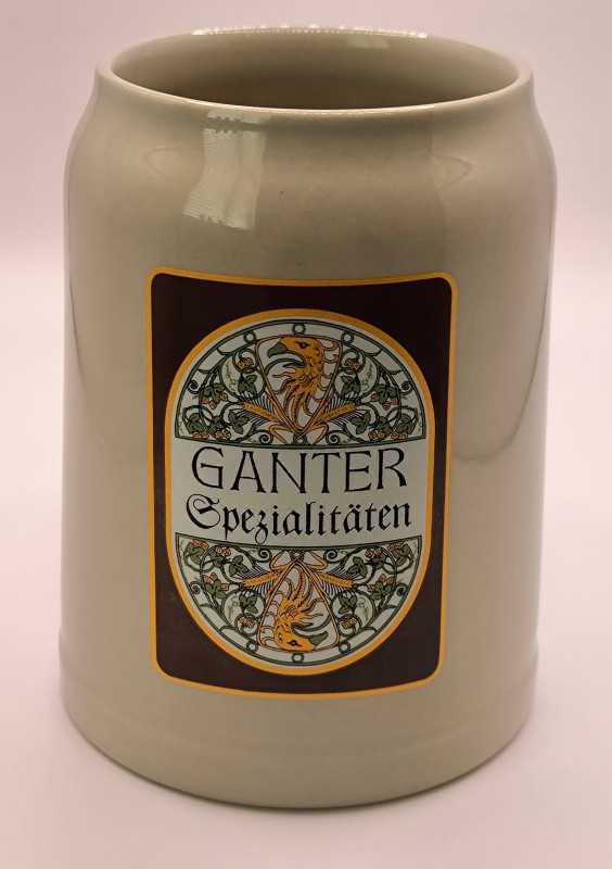 Ganter 50cl beer ceramic jug glass