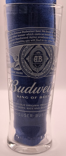 Budweiser 2022 pint glass (Premiere League) Irish version