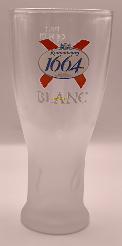 Kronenbourg 1664 Blanc 2017 pint glass glass