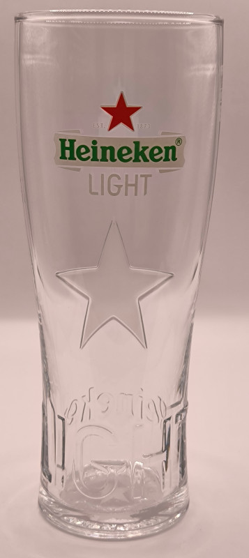 Heineken Light 2016 pint glass glass