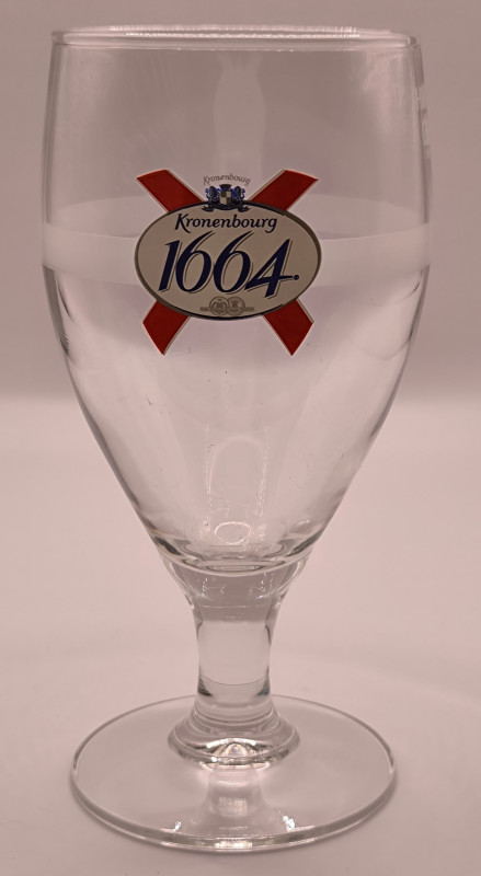 Kronenbourg 1664 2014 half pint glass glass