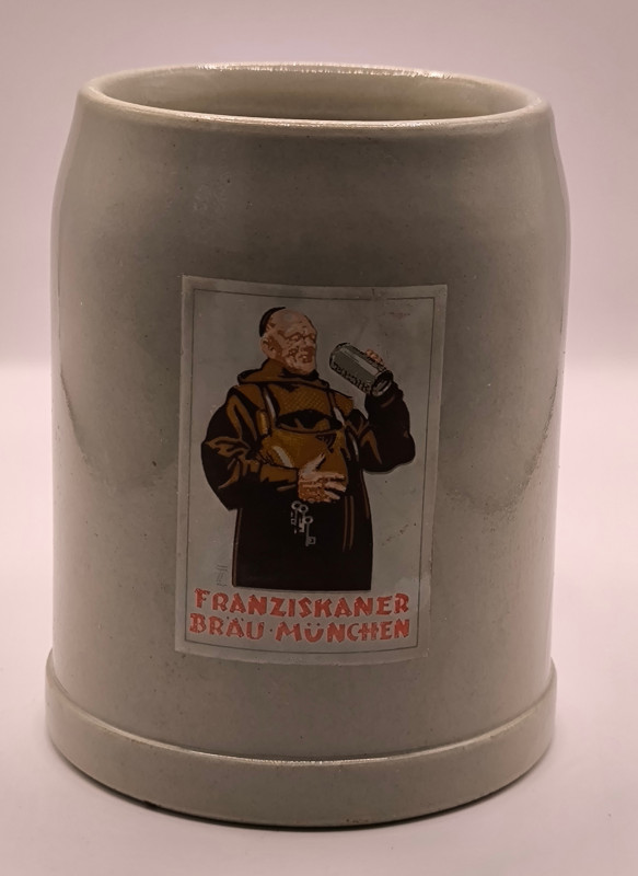 Franziskaner 40cl ceramic mug glass