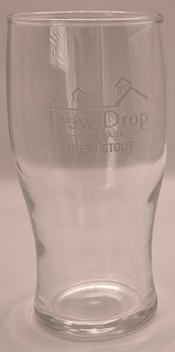 The Dew Drop Irish Stout tulip pint glass