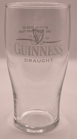 Guinness Irish Rugby 50cl beer glass