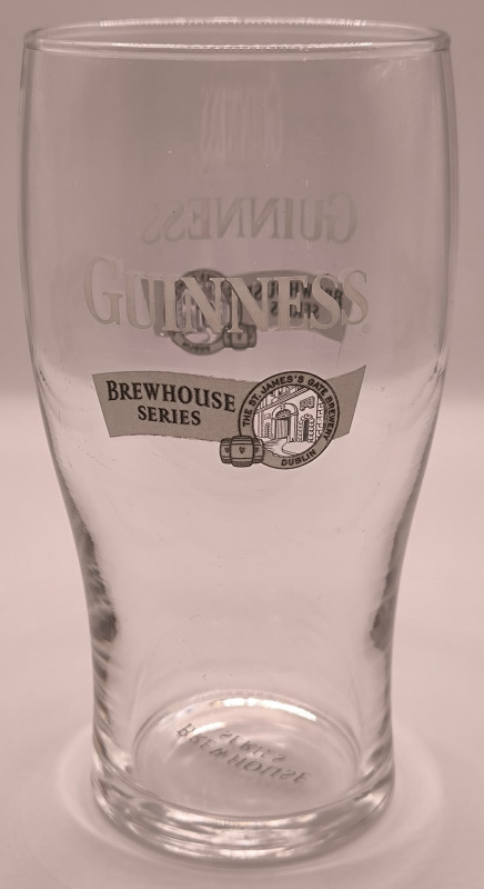 Guinness 2006 Brewhouse Series pint glass glass